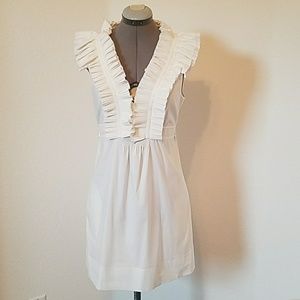 BCBG Max Azria White Sleeveless Dress w Pockets XS